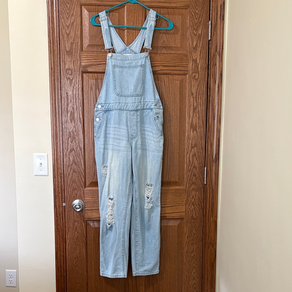 PacSun Light Blue Denim Overalls